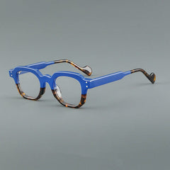 Ford Vintage Rectangle Acetate Glasses Frame Rectangle Frames Southood Blue Leopard 