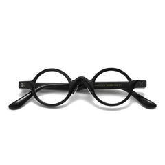 Fox Vintage Acetate Glasses Frame Round Frames Southood Bright Black 