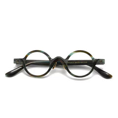 Fox Vintage Acetate Glasses Frame Round Frames Southood Green Stripe 