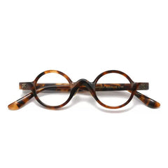 Fox Vintage Acetate Glasses Frame Round Frames Southood Leopard 