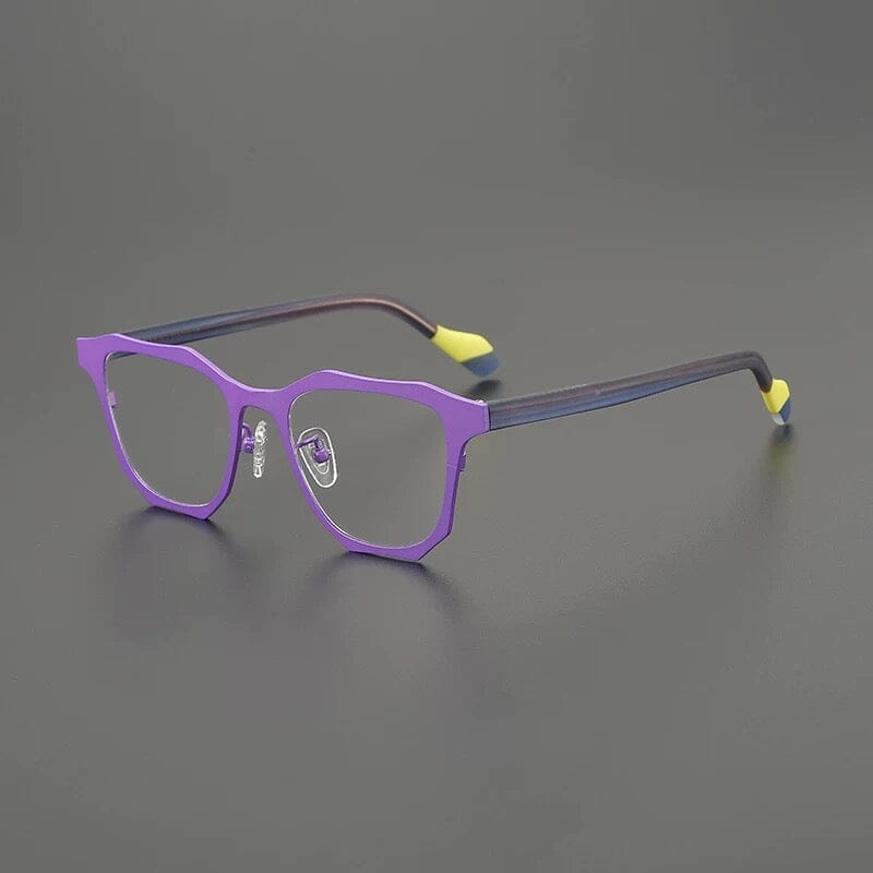 Fran Designer Titanium Glasses Frame Cat Eye Frames Southood Purple 