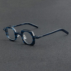 Fred Retro Acetate Personality Glasses Frame Geometric Frames Southood Blue-leopard 
