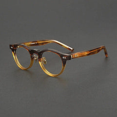 Fritz Vintage Acetate Glasses Frame Round Frames Southood Tea Tortoiseshell Gold 