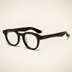 Fylmer Retro Acetate Glasses Frame Oval Frames Southood Leopard 