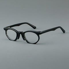 Gabrio Oval Vintage Eyeglass Frame Oval Frames Southood Black 
