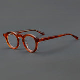 Gail Retro Round Acetate Glasses Frame Round Frames Southood Red Leopard 