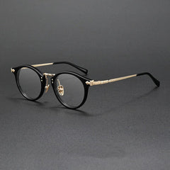 García Acetate Alloy Glasses Frame Oval Frames Southood Black 