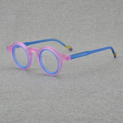 Garth Round Acetate Glasses Frame Round Frames Southood Pink 