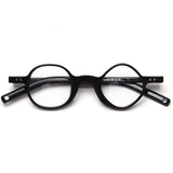 Gary Retro Asymmetric Acetate Frame Round Frames Southood Black 