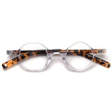 Gary Retro Asymmetric Acetate Frame Round Frames Southood Clear 