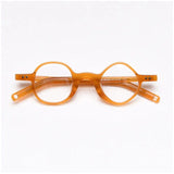 Gary Retro Asymmetric Acetate Frame Round Frames Southood Orange 