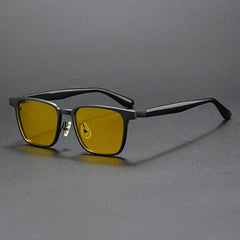 Gavi Acetate Alloy Glasses Frame With Magnetic Sunglasses Clips Rectangle Frames Southood 