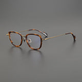 Genki Vintage Rectangle Glasses Frame Rectangle Frames Southood Leopard 