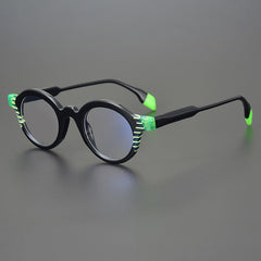 Giggs Vintage Round Acetate Glasses Frame Round Frames Southood Black Green 