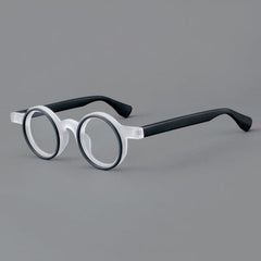 Giusy Round Acetate Eyeglasses Frame Round Frames Southood Black Clear 