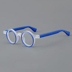 Giusy Round Acetate Eyeglasses Frame Round Frames Southood Blue 