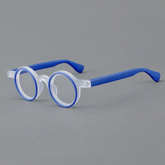 Giusy Round Acetate Eyeglasses Frame Round Frames Southood Blue 