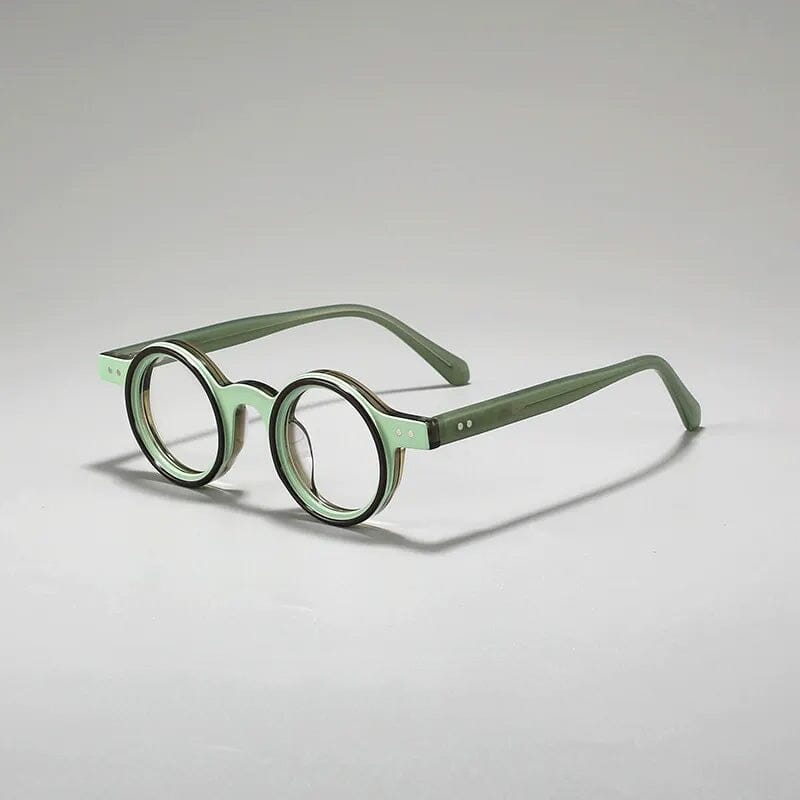 Giusy Round Acetate Eyeglasses Frame Round Frames Southood Green 