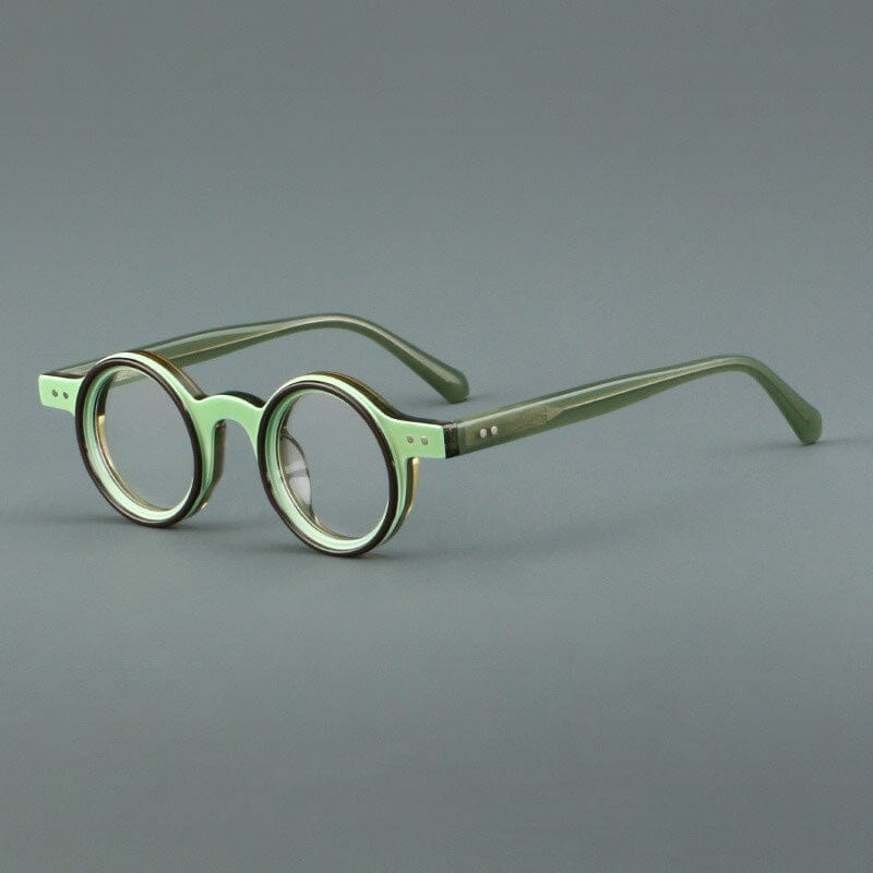 Giusy Round Acetate Eyeglasses Frame Round Frames Southood Green 