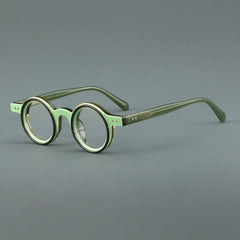 Giusy Round Acetate Eyeglasses Frame Round Frames Southood Green 
