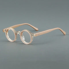Giusy Round Acetate Eyeglasses Frame Round Frames Southood Light Pink 