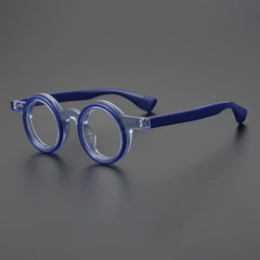 Giusy Round Classical Acetate Handmade Eyeglasses Frame Round Frames Southood Blue 