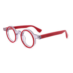 Giusy Round Classical Acetate Handmade Eyeglasses Frame Round Frames Southood Red 