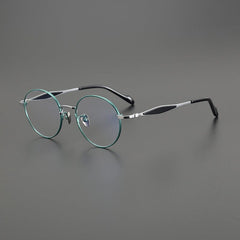 Goro Vintage Big Round Glasses Frame Round Frames Southood Green Silver 