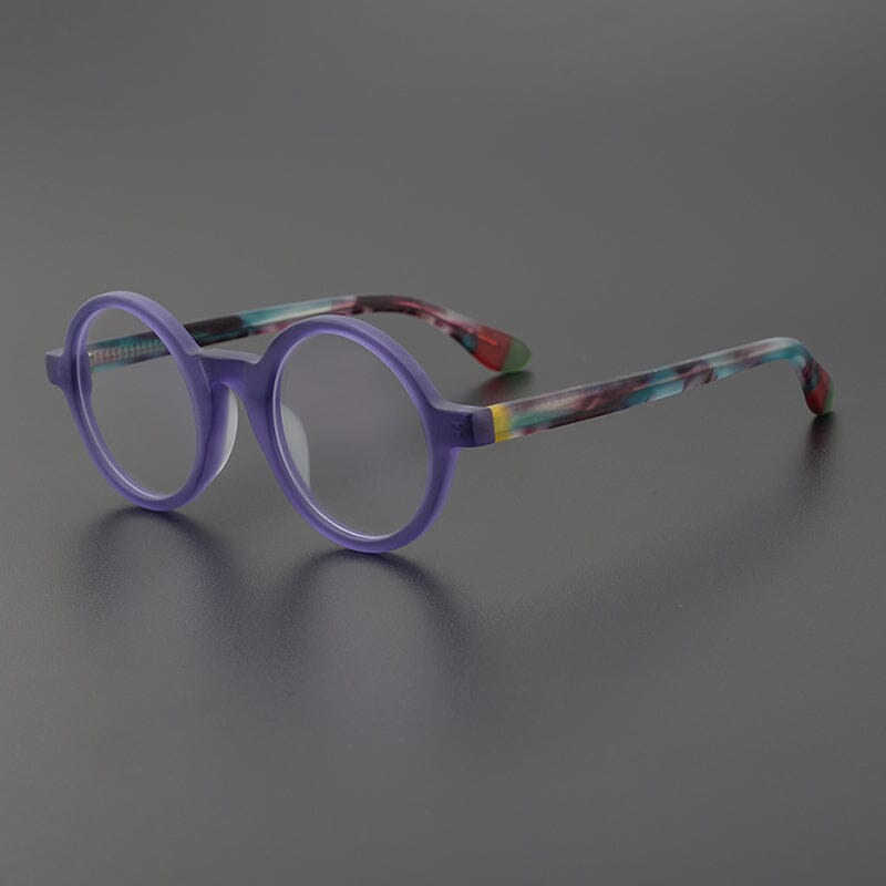Hall Round Acetate Glasses Frame Round Frames Southood Purple 