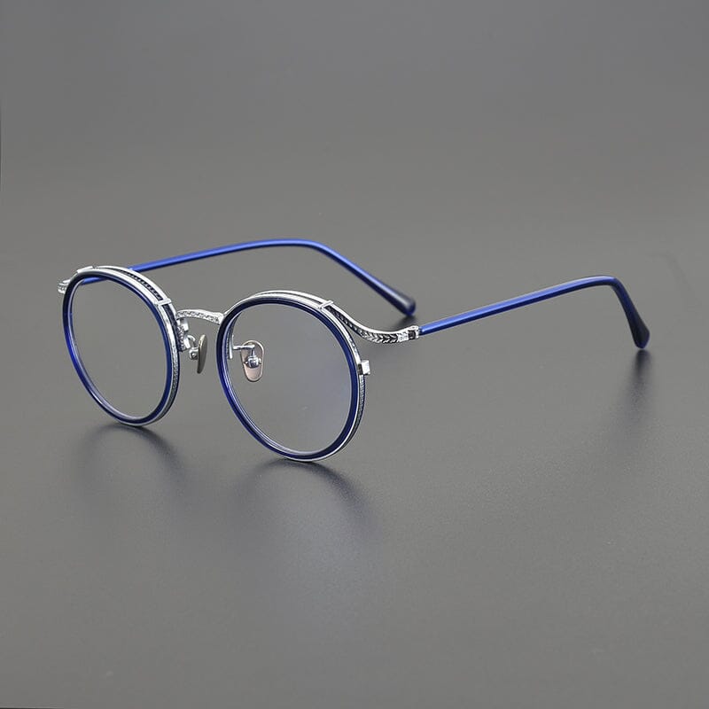 Hamo Vintage Round Glasses Frame Round Frames Southood Blue 