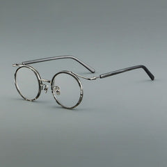 Han Premium Series Vintage Acetate Round Glasses Frame Round Frames Southood Grey 