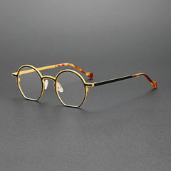 Harsh Retro Titanium Eyeglasses Frame Geometric Frames Southood Yellow Black 