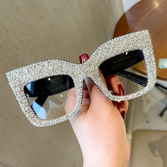 Hedda Rhinestone Oversized Eyewear Cat Eye Frames Mon 