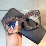 Hedda Rhinestone Oversized Eyewear Cat Eye Frames Mon 
