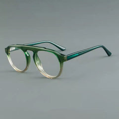Hod Retro Aviator Acetate Glasses Frame Aviator Frames Southood Green Tea 