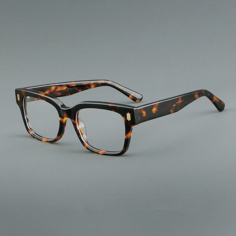 Holly Vintage Square Acetate Glasses Frame Rectangle Frames Southood Leopard 