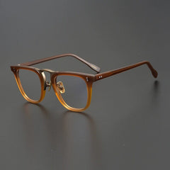 Hugh Retro Titanium Beam Glasses Frame Rectangle Frames Southood Brown 