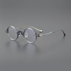 Hugo Vintage Acetate Titanium Eyeglasses Frame Round Frames Southood Gray 
