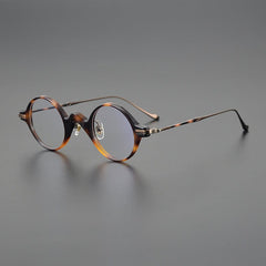 Hugo Vintage Acetate Titanium Eyeglasses Frame Round Frames Southood Tortoiseshell 