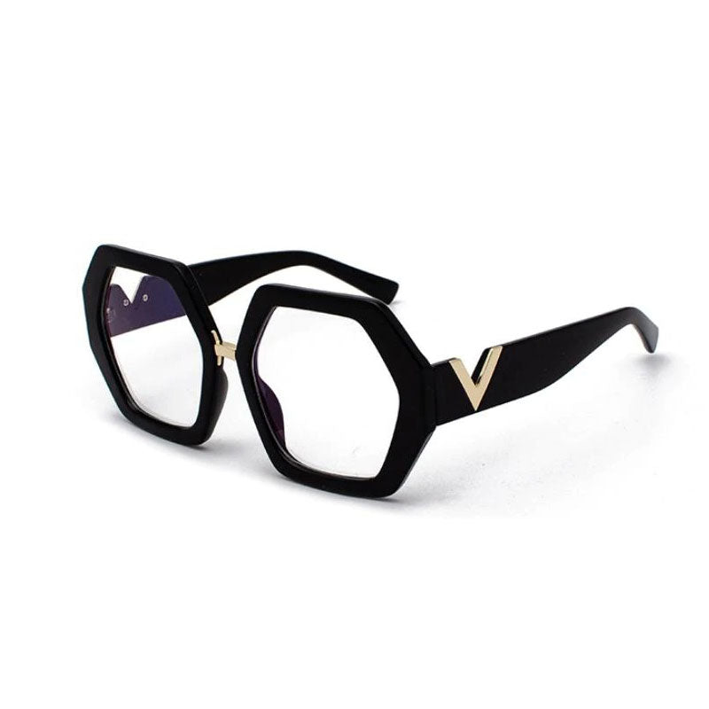 Hulda Popular Geometric Glasses Frame Geometric Frames Southood black clear 