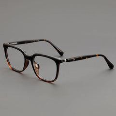 Humbert TR90 Vintage Eyeglass Frame Rectangle Frames Southood Leopard 