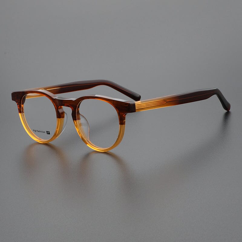 Hyde Vintage Acetate Glasses Frame Round Frames Southood Brown Tea 