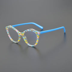 Intense Acetate Cat Eye Glasses Frame Cat Eye Frames Southood Blue 