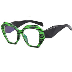 Isla Polygon Glasses Frame Geometric Frames Southood C2 green clear 