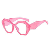 Isla Polygon Glasses Frame Geometric Frames Southood C4 rose red clear 