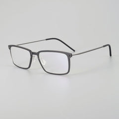 Ismail Ultra light Titanium Geometric Glasses Frame Rectangle Frames Southood Dark grey 
