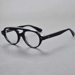 Israel Vintage Acetate Eyeglasses Frame Aviator Frames Southood Black 
