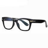 Jacob Vintage Oversized Glasses Frame Rectangle Frames Southood black clear 