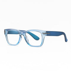 Jacob Vintage Oversized Glasses Frame Rectangle Frames Southood blue clear 