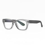 Jacob Vintage Oversized Glasses Frame Rectangle Frames Southood grey clear 